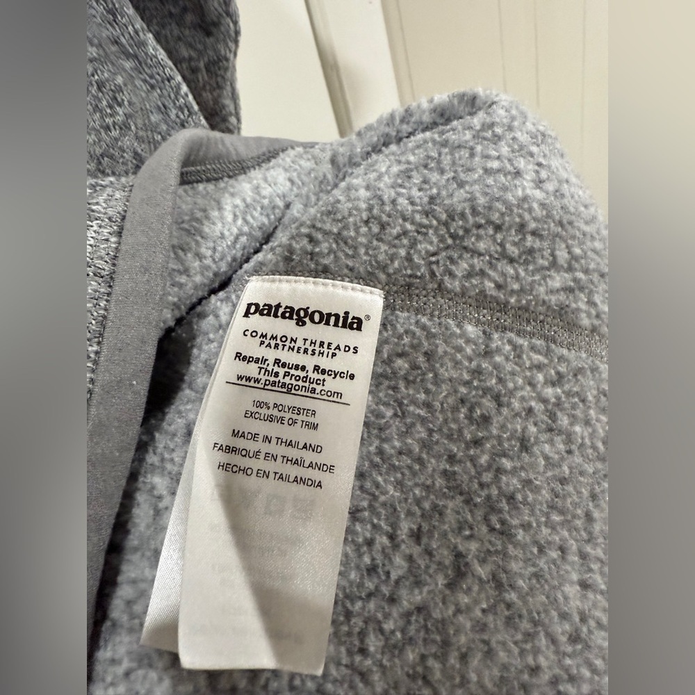 Patagonia Better Sweater Women’s Medium 1/4 Zip Gray Fleece Pullover - Picture 8 of 11